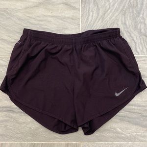 Dark purple Nike running shorts